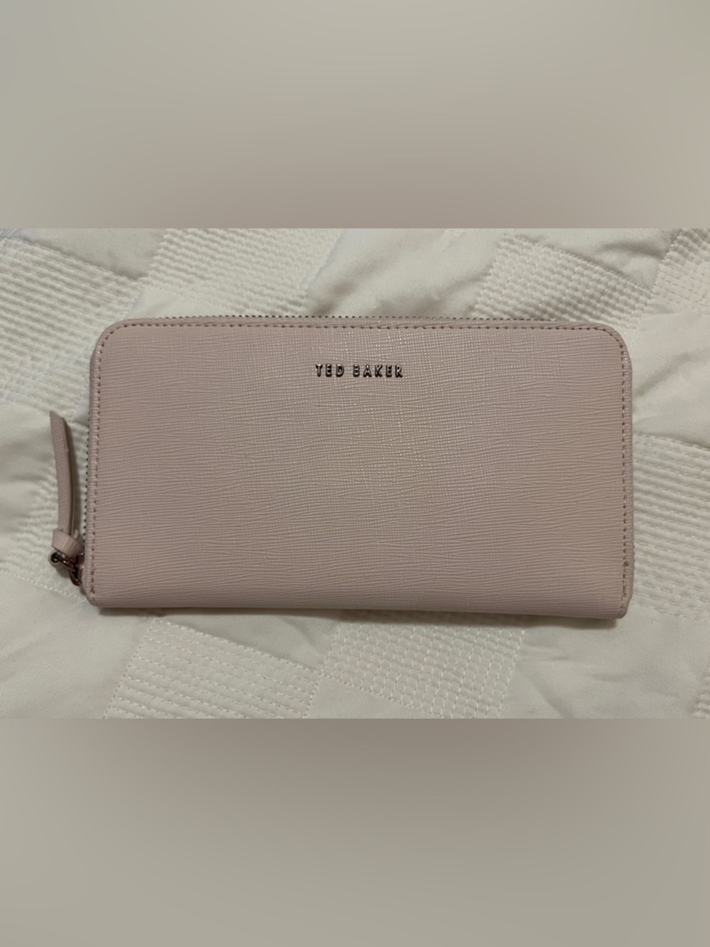 Ted Baker Light Pink Textured Zip Wallet